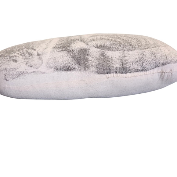 3 Broderpress Sleeping Cat Pillows Handstitched Etsy - Picture 6 of 11